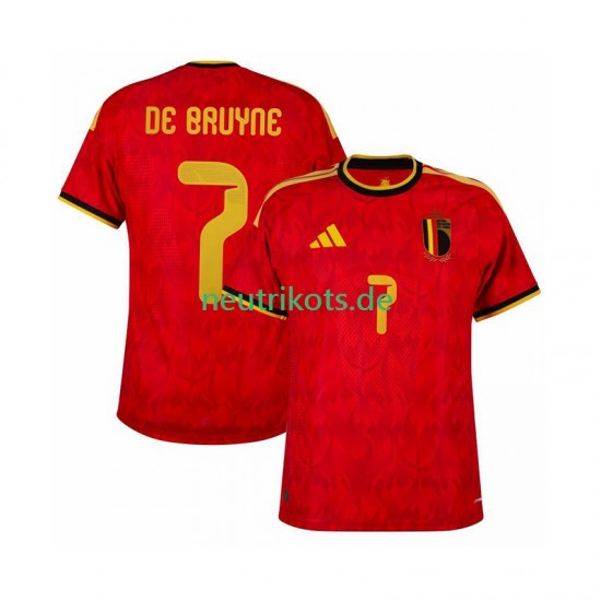 Fußballtrikot Belgien de bruyne 7 Herren Heim World Cup 2026 Kurzarm