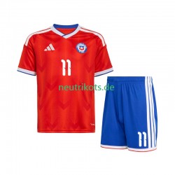 Fußballtrikot Chile Lucas Cepeda 11 Kinder Heim 2026 Kurzarm