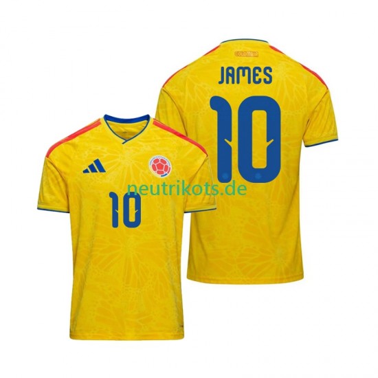 Fußballtrikot Kolumbien James Rodriguez 10 Herren Heim World Cup 2026 Kurzarm