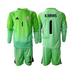 Fußballtrikot Costa Rica Keylor Navas 1 Torwart Kinder Heim 2025 Langarm
