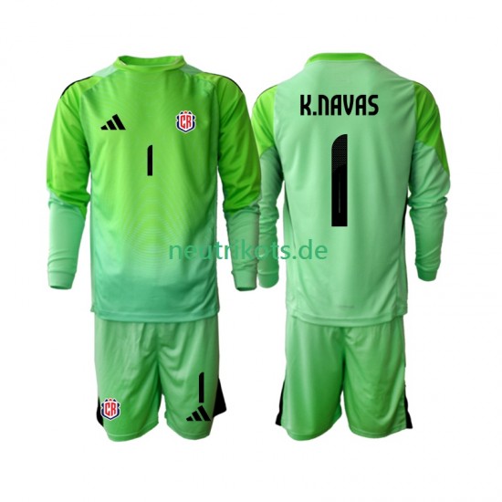 Fußballtrikot Costa Rica Keylor Navas 1 Torwart Kinder Heim 2025 Langarm
