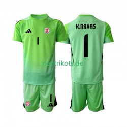 Fußballtrikot Costa Rica Keylor Navas 1 Torwart Kinder Heim 2025 Kurzarm