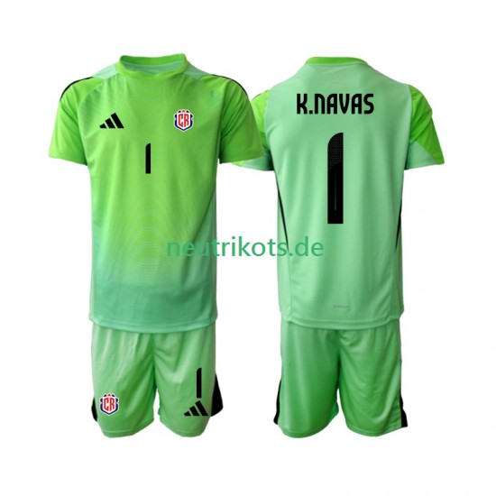 Fußballtrikot Costa Rica Keylor Navas 1 Torwart Kinder Heim 2025 Kurzarm