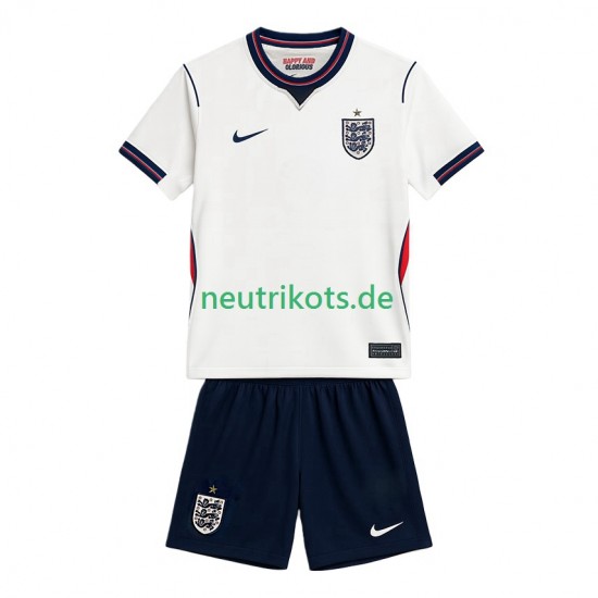Fußballtrikot England Kinder Heim World Cup 2026 Kurzarm
