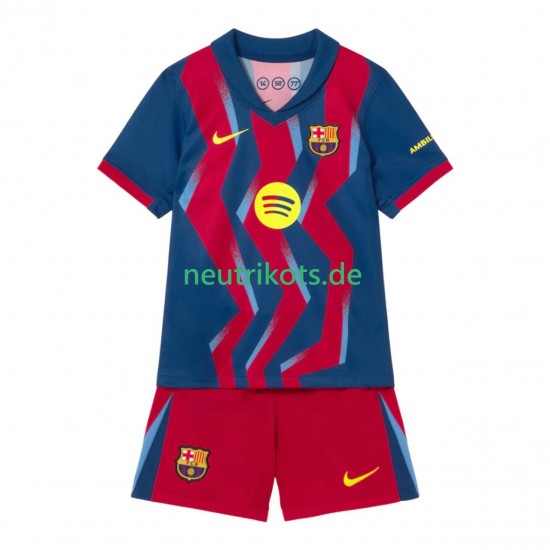 Fußballtrikot FC Barcelona Kinder Viertes 2025-2026 Kurzarm