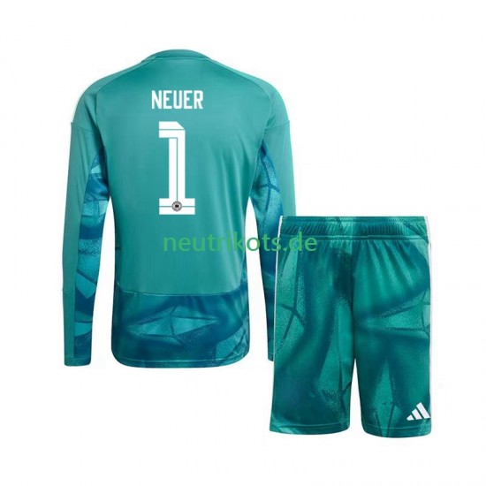 Fußballtrikot Deutschland Manuel Neuer 1 Torwart Kinder Heim World Cup 2026 Langarm