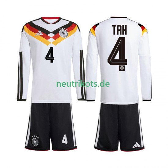 Fußballtrikot Deutschland Jonathan Tah 4 Kinder Heim World Cup 2026 Langarm