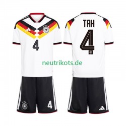 Fußballtrikot Deutschland Jonathan Tah 4 Kinder Heim World Cup 2026 Kurzarm