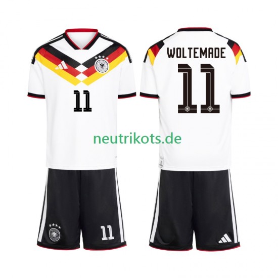 Fußballtrikot Deutschland Woltemade 11 Kinder Heim World Cup 2026 Kurzarm