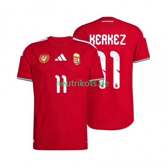 Fußballtrikot Ungarn Kerkez 11 Herren Heim World Cup 2026 Kurzarm