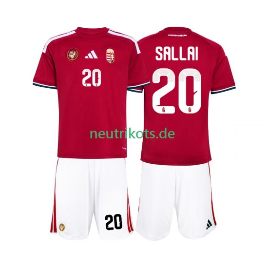 Fußballtrikot Ungarn Sallai 20 Kinder Heim World Cup 2026 Kurzarm