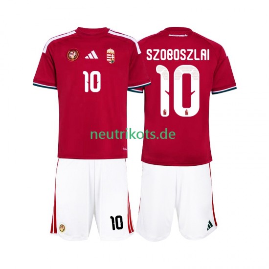Fußballtrikot Ungarn Szoboszlai 10 Kinder Heim World Cup 2026 Kurzarm