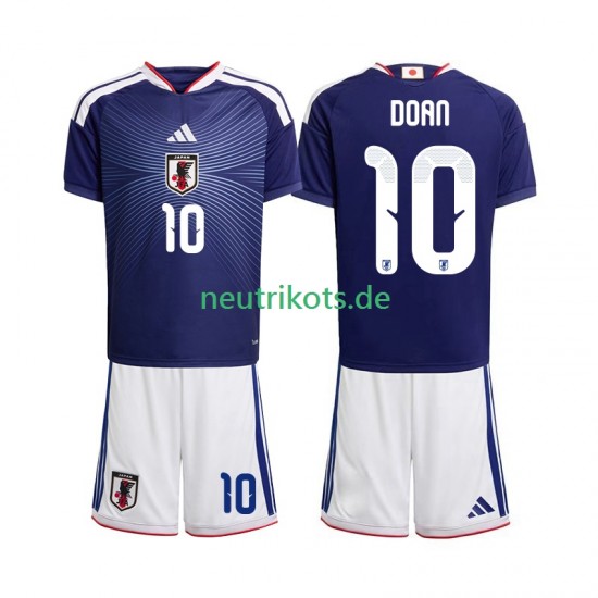 Fußballtrikot Japan Ritsu Doan 10 Kinder Heim World Cup 2026 Kurzarm