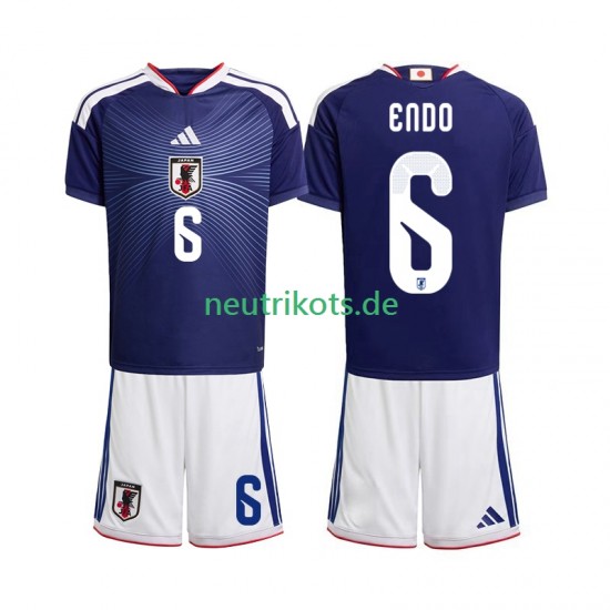 Fußballtrikot Japan Wataru Endo 6 Kinder Heim World Cup 2026 Kurzarm