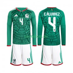 Fußballtrikot Mexiko Edson Alvarez 4 Kinder Heim World Cup 2026 Langarm