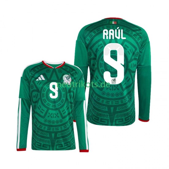 Fußballtrikot Mexiko Raul Jimenez 9 Herren Heim World Cup 2026 Langarm