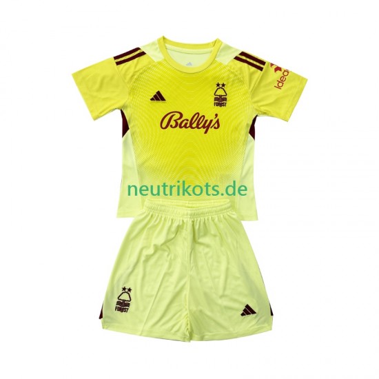 Fußballtrikot Nottingham Forest Torwart Kinder Heim 2025-2026 Kurzarm