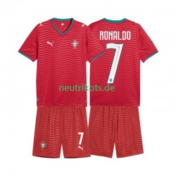 Fußballtrikot Portugal Cristiano Ronaldo 7 Kinder Heim World Cup 2026 Kurzarm
