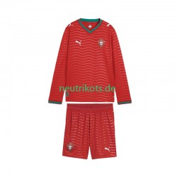 Fußballtrikot Portugal Kinder Heim World Cup 2026 Langarm