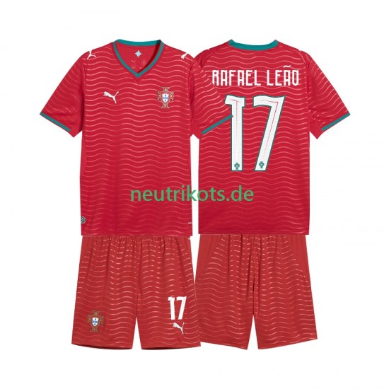 Fußballtrikot Portugal Rafael Leao 17 Kinder Heim World Cup 2026 Kurzarm