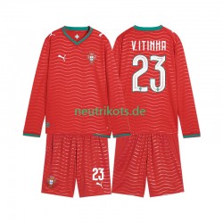 Fußballtrikot Portugal Vitinha 23 Kinder Heim World Cup 2026 Langarm