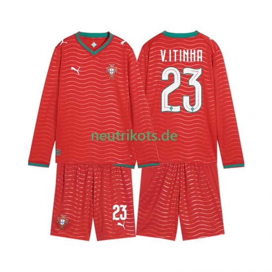 Fußballtrikot Portugal Vitinha 23 Kinder Heim World Cup 2026 Langarm