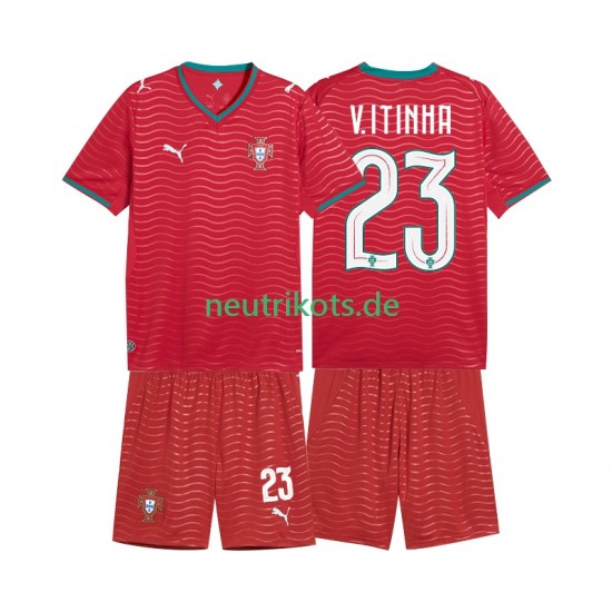 Fußballtrikot Portugal Vitinha 23 Kinder Heim World Cup 2026 Kurzarm