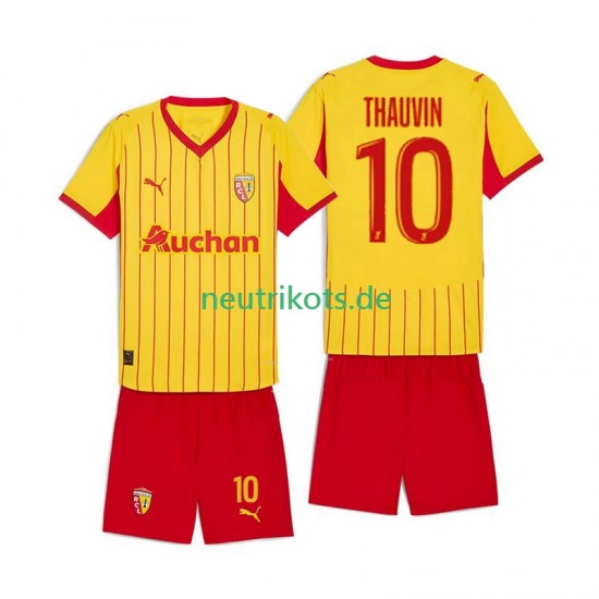 Fußballtrikot RC Lens Florian Thauvin 10 Kinder Heim 2025-2026 Kurzarm