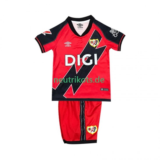 Fußballtrikot Rayo Vallecano Kinder Auswärts 2025-2026 Kurzarm