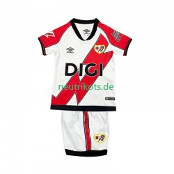 Fußballtrikot Rayo Vallecano Kinder Heim 2025-2026 Kurzarm