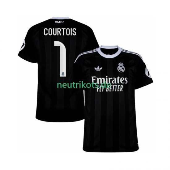 Fußballtrikot Real Madrid Thibaut Courtois 1 Torwart Herren Ausweich 2025-2026 Kurzarm