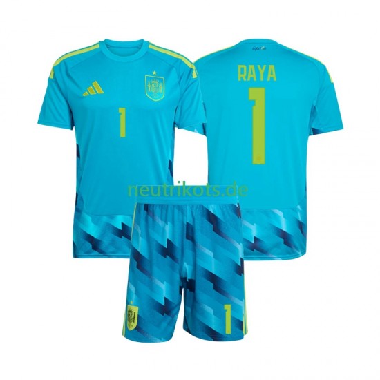 Fußballtrikot Spanien David Raya 1 Torwart Kinder Heim World Cup 2026 Kurzarm