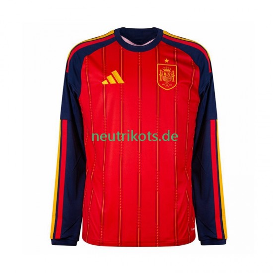 Fußballtrikot Spanien Herren Heim World Cup 2026 Langarm