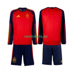 Fußballtrikot Spanien Kinder Heim World Cup 2026 Langarm