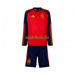 Fußballtrikot Spanien Kinder Heim World Cup 2026 Langarm