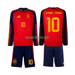 Fußballtrikot Spanien Lamine Yamal 10 Kinder Heim World Cup 2026 Langarm