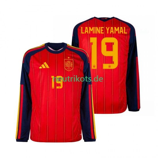 Fußballtrikot Spanien Lamine Yamal 19 Herren Heim World Cup 2026 Langarm