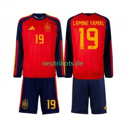 Fußballtrikot Spanien Lamine Yamal 19 Kinder Heim World Cup 2026 Langarm