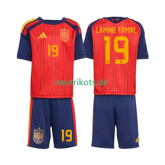 Fußballtrikot Spanien Lamine Yamal 19 Kinder Heim World Cup 2026 Kurzarm