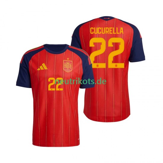 Fußballtrikot Spanien Marc Cucurella 22 Herren Heim World Cup 2026 Kurzarm