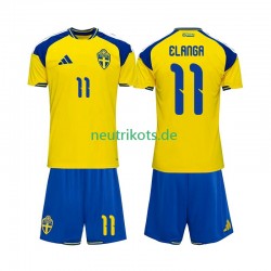 Fußballtrikot Schweden Anthony Elanga 11 Kinder Heim 2026 Kurzarm