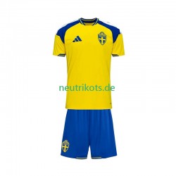 Fußballtrikot Schweden Kinder Heim 2026 Kurzarm