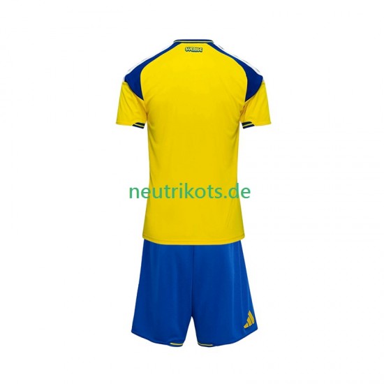 Fußballtrikot Schweden Kinder Heim 2026 Kurzarm