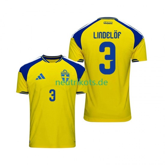 Fußballtrikot Schweden Victor Lindelof 3 Herren Heim 2026 Kurzarm