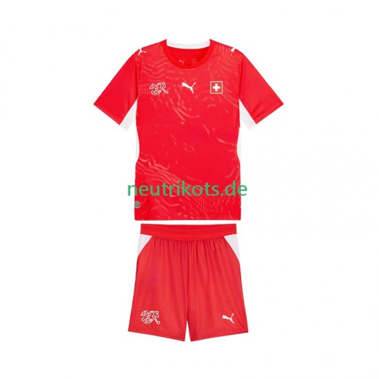 Fußballtrikot Schweiz Kinder Heim World Cup 2026 Kurzarm