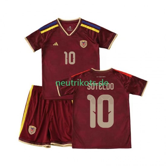 Fußballtrikot Venezuela Yeferson Soteldo 10 Kinder Heim 2026 Kurzarm