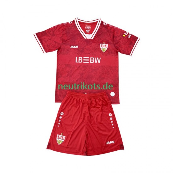 Fußballtrikot VfB Stuttgart Kinder Auswärts 2025-2026 Kurzarm