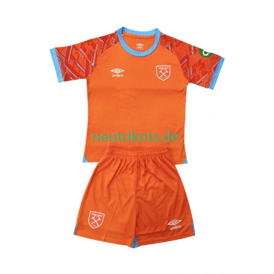 Fußballtrikot West Ham United Torwart Kinder Auswärts 2025-2026 Kurzarm