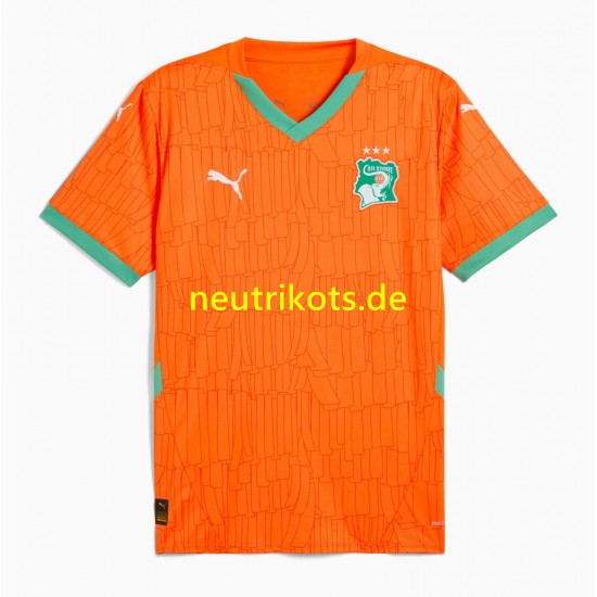 Fußballtrikot Elfenbeinküste Herren Heim 2025 Kurzarm