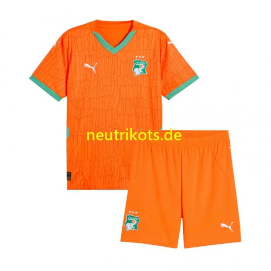 Fußballtrikot Elfenbeinküste Kinder Heim 2025 Kurzarm